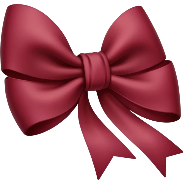 Burgandy bow  emoji