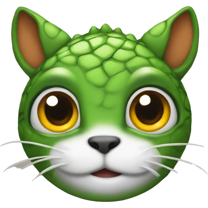Lizard wearing cat ears emoji