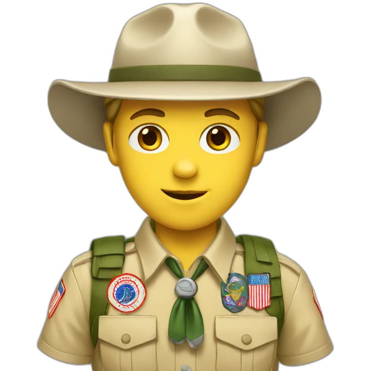 white boy scout emoji