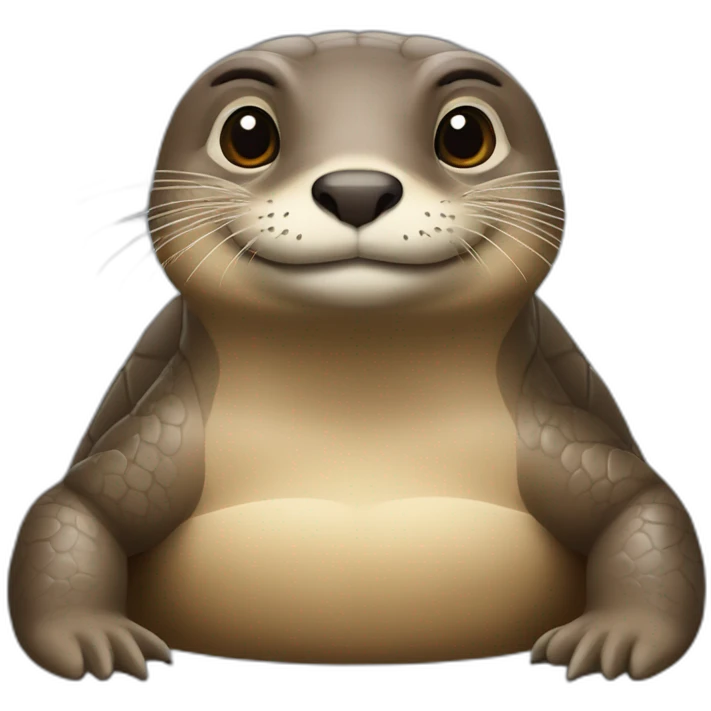 Loutre sur une tortue  emoji