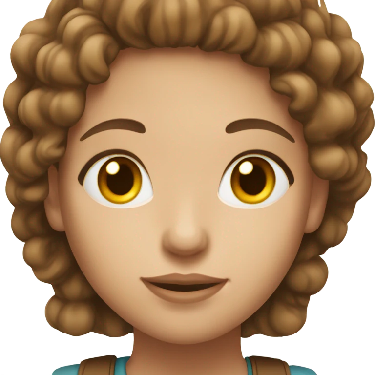 beautiful girlfriend brown hair light skin  emoji