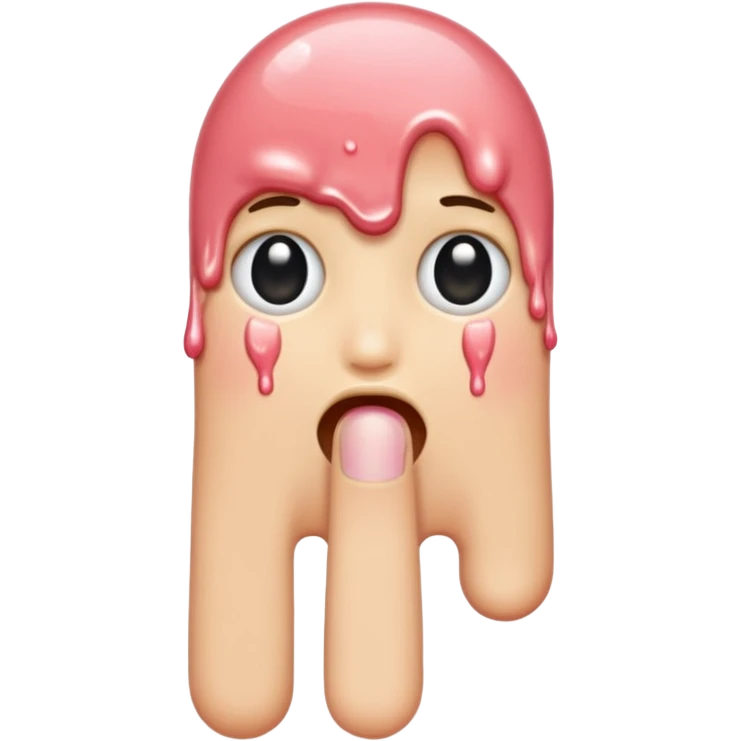 fingers in a dripping vagina emoji