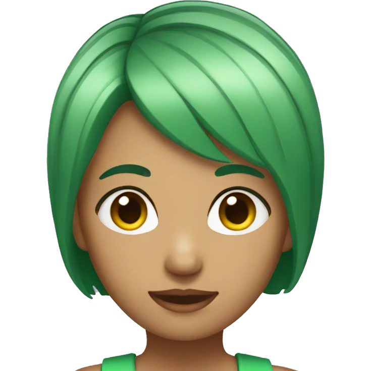 girl with green short hair emoji