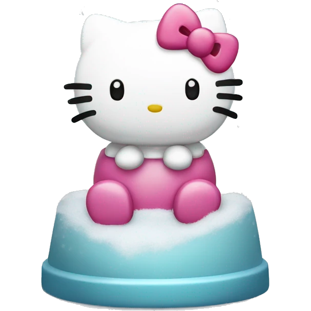hello kitty in a snowglobe emoji