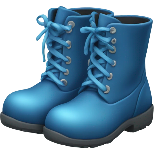 a large blue boot for girl emoji