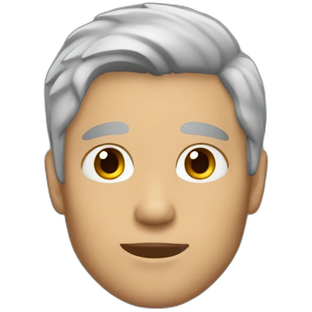 35 years old boy with grey hair tan light skin and brown eyes  emoji