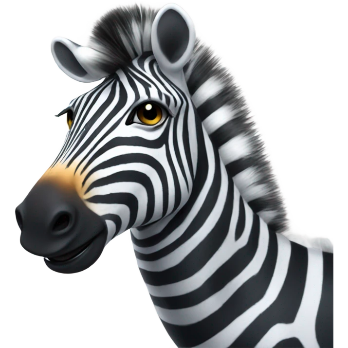 Zebra blowing bubbles  emoji
