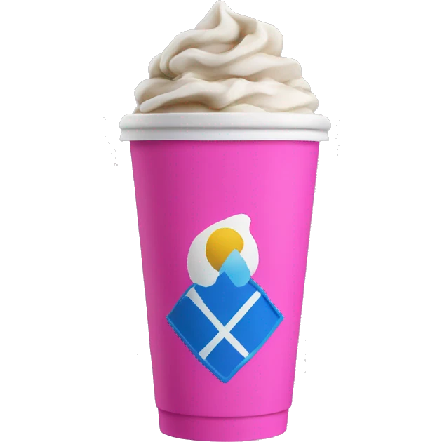 Pink Dutch bros coffee emoji