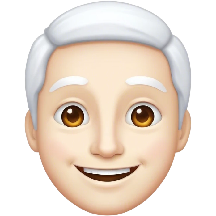 White and happy pirineo big emoji