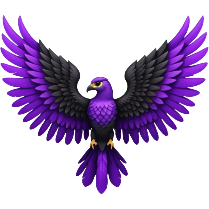 Black  and purple wings emoji