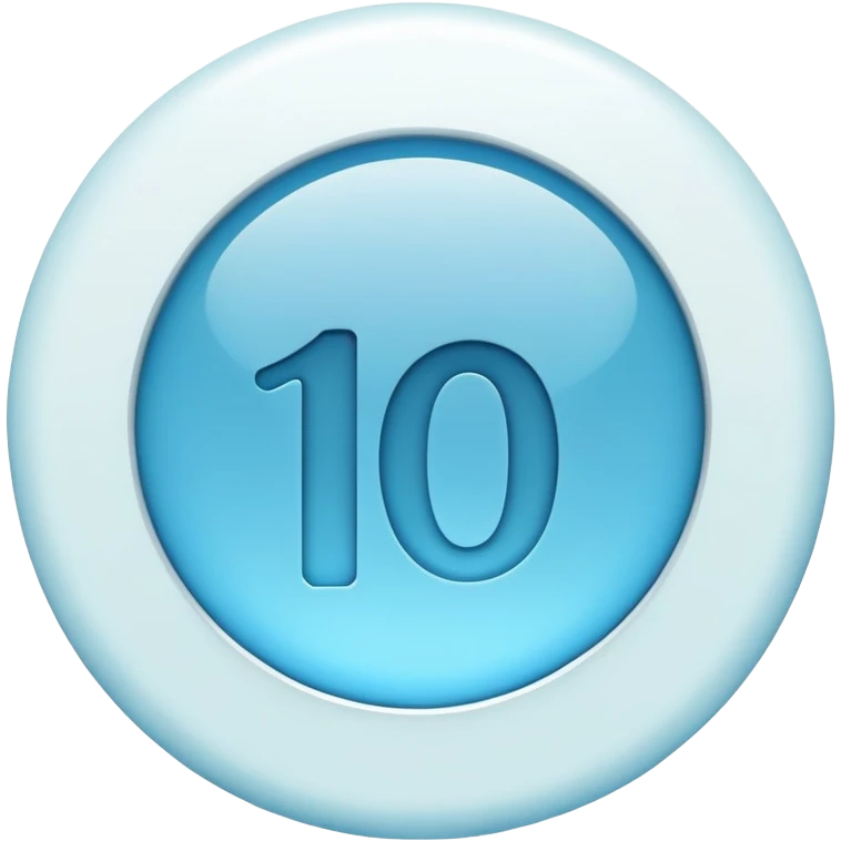Number 10 in light blue color emoji