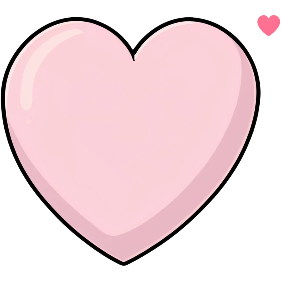 pastel pink heart emoji