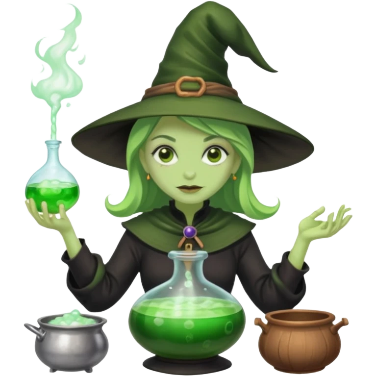 green witch cooking potion emoji