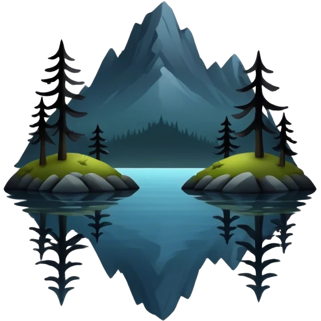 Dark deep lake emoji
