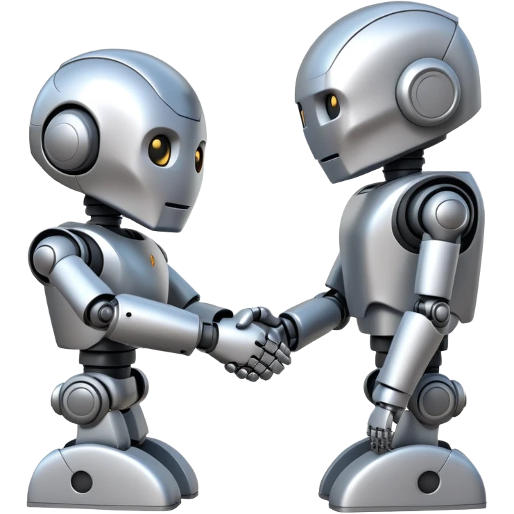 developer handshake with robot emoji