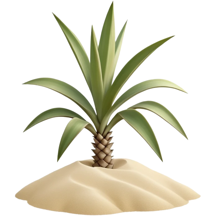 generate realistic detailed yucca in 3d style with sand  emoji