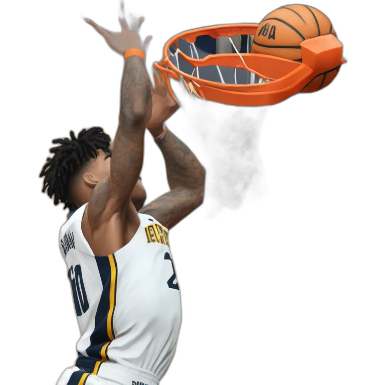 Ja Morant Dunking on Victor Wembenyama  emoji