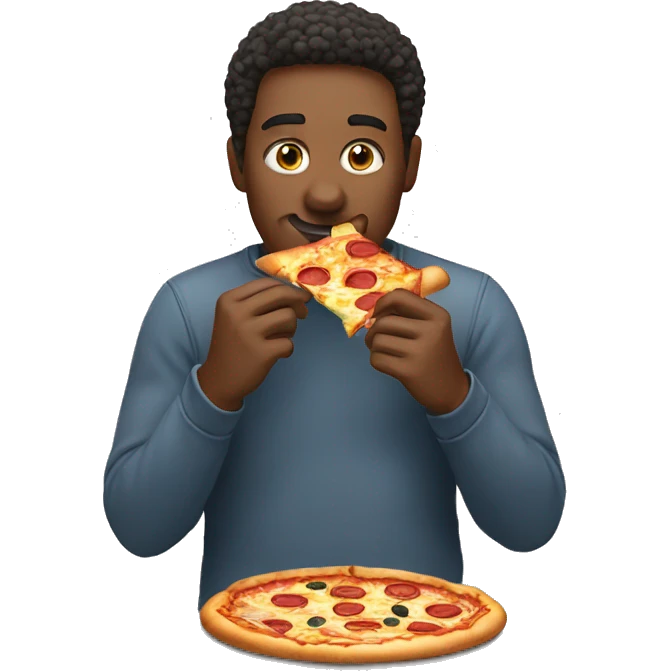 Person eatting pizza emoji