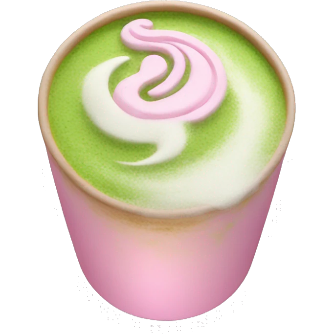 pink matcha latte emoji