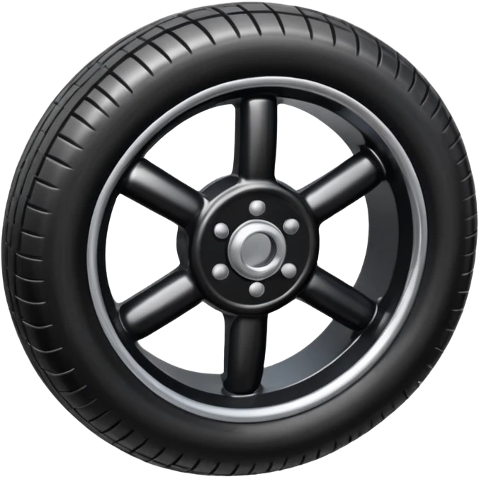 he aircraft's landing gear is one inflated, plump wheel with a strut, black in color, cartoon-style emoji