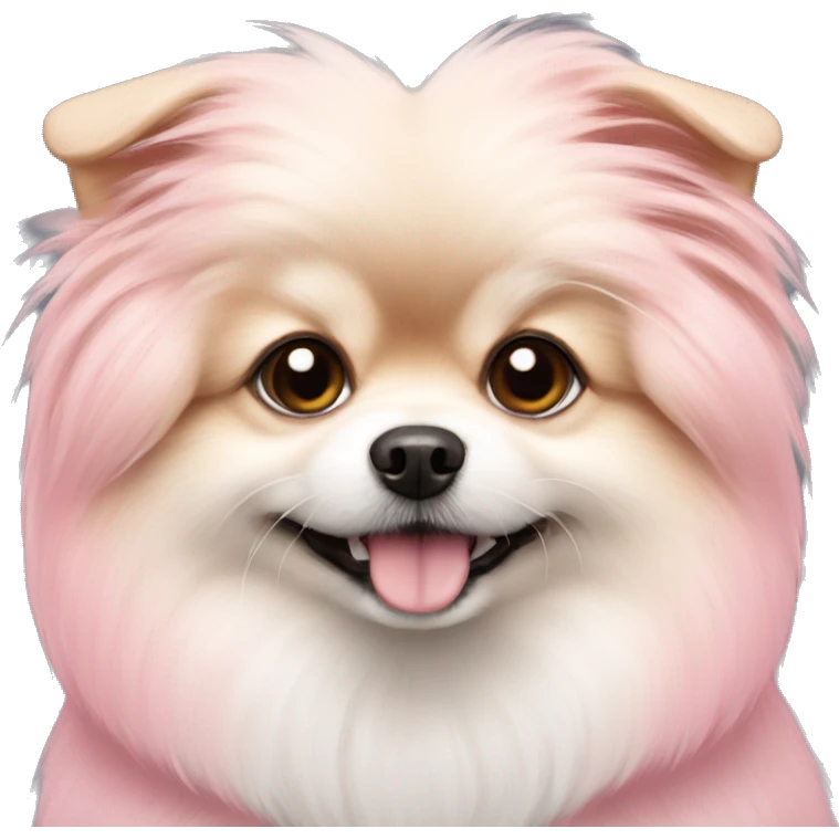 Pink Pomeranian Maltese emoji