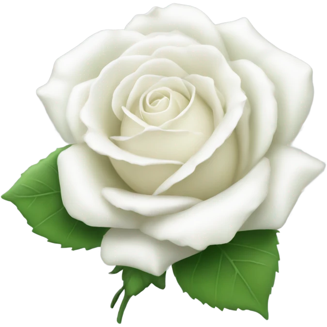 a beautiful white rose emoji