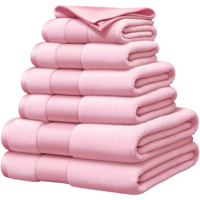 Light pink stacked towels emoji