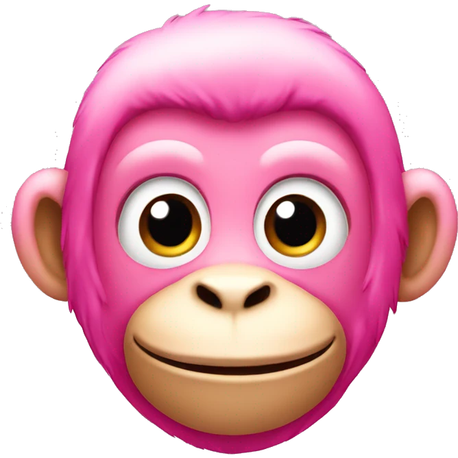 Pink monkey emoji