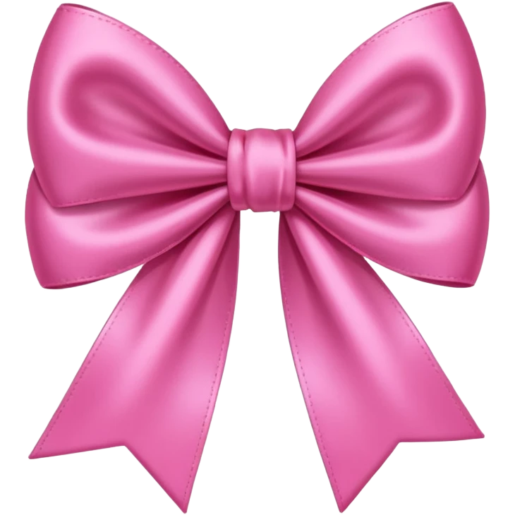 Pink bow cartoon emoji