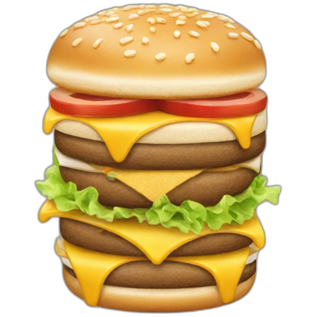 Macron on a big mac emoji