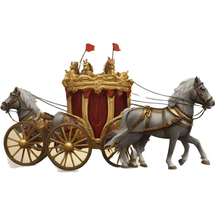 a chariot pulled by four horses emoji