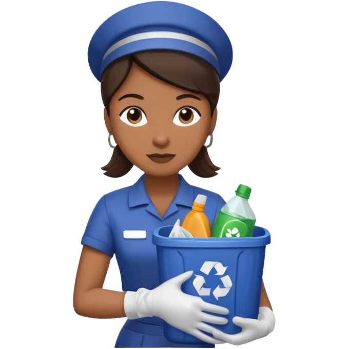 housekeeper taking out the trash emoji