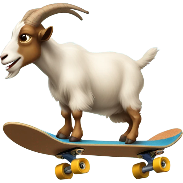Goat skateboarding  emoji