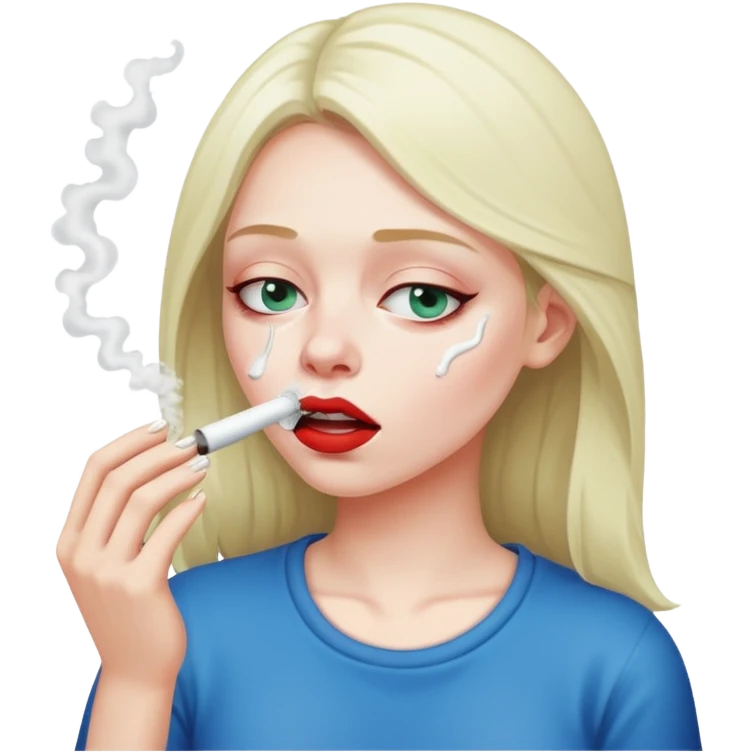 Girl snorting coke emoji