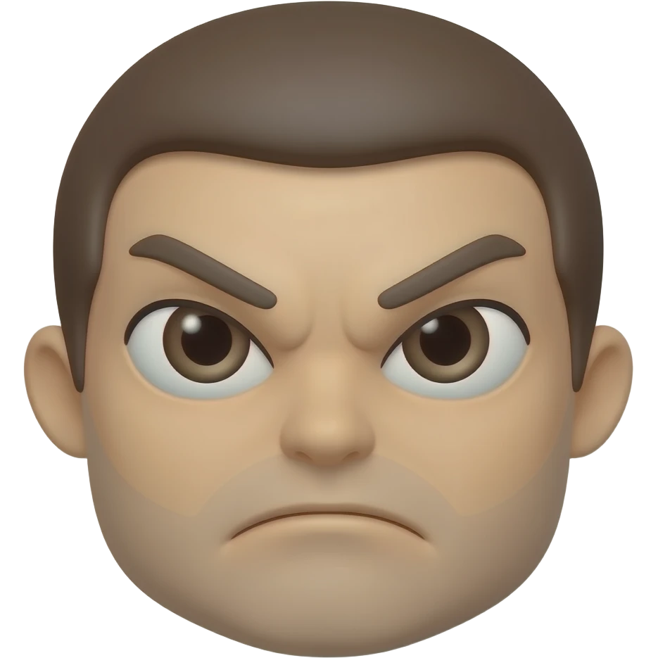 make a emoji angry face to the side not human emoji