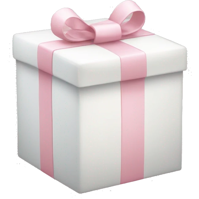 Light pink and white present emoji