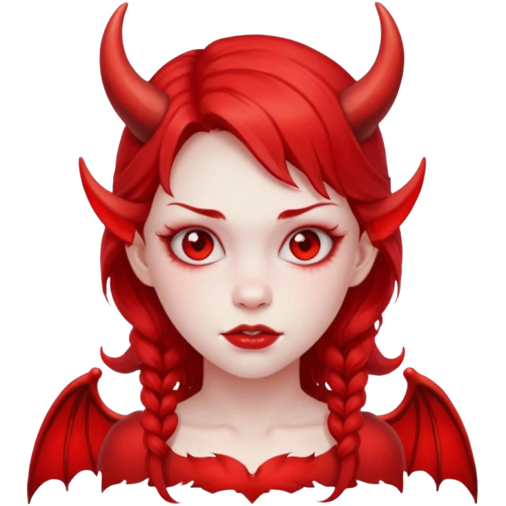 Demon girl with red wings emoji