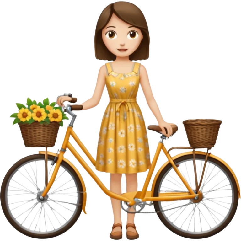 Lady with bicycle emoji