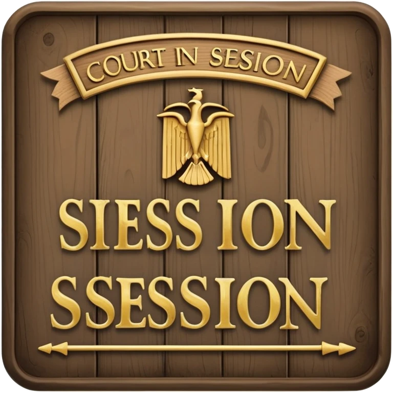 Court in session door sign  emoji