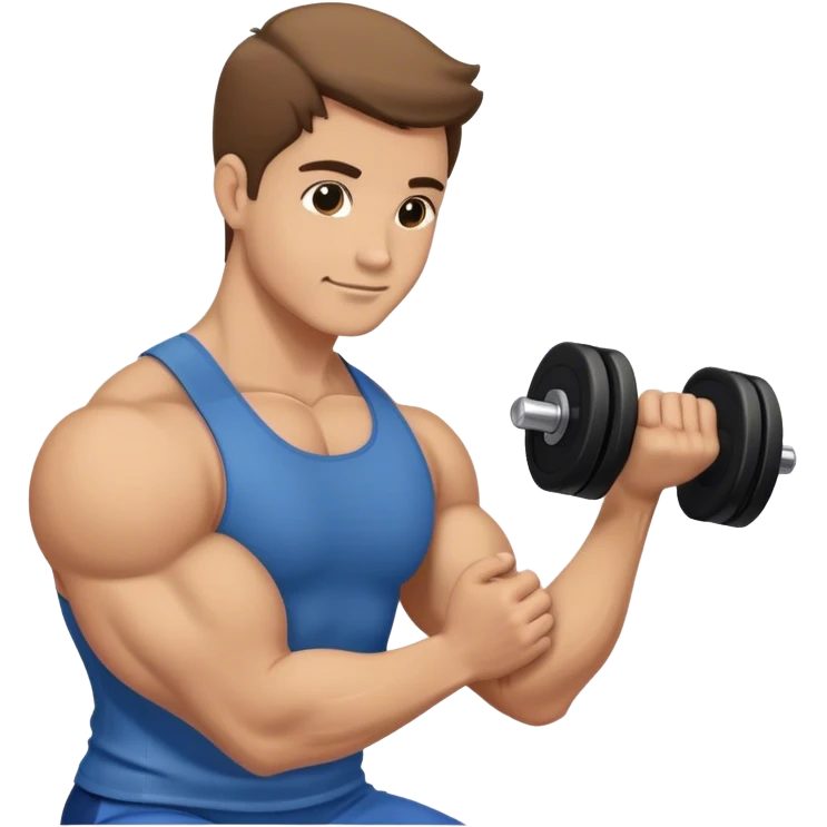 man weighted wrist curl emoji