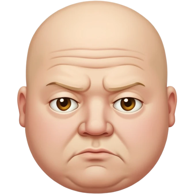 sad fat bald emoji