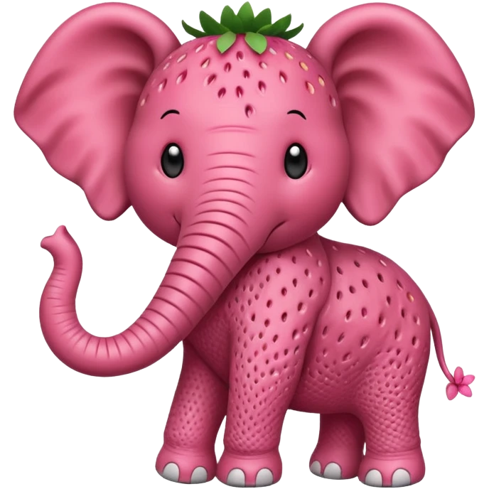 Strawberry elephant emoji