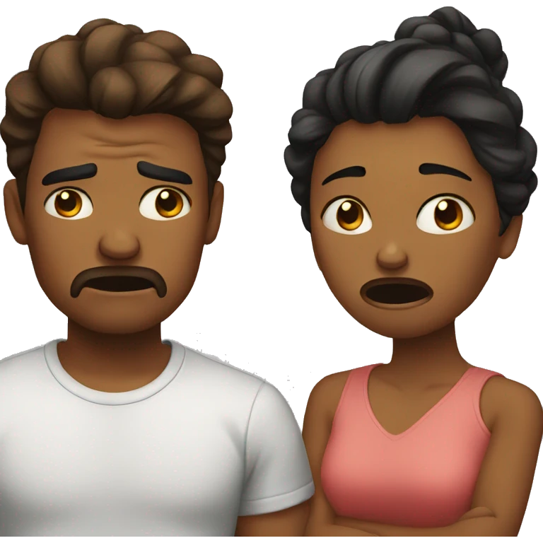 angry couple crying emoji