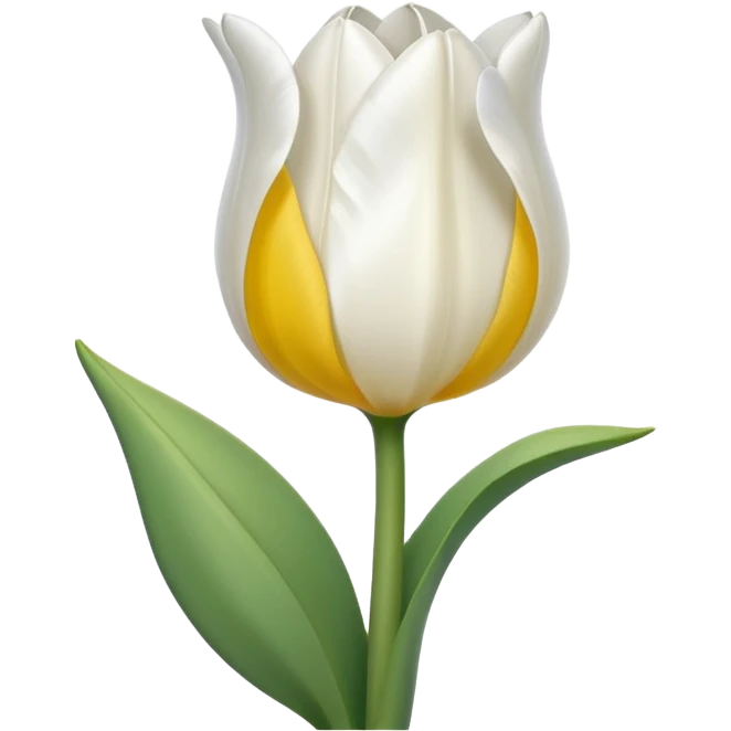 white tulip emoji