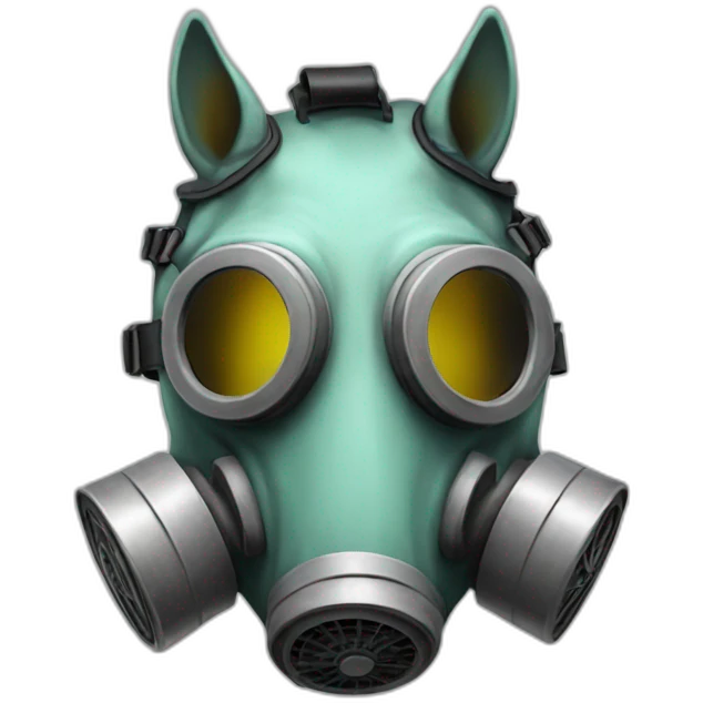 Gas mask unicorn emoji