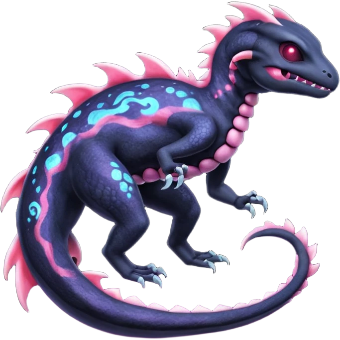 Nebulae Salandit-Duskull-Noibat-Fakémon-hybrid-creature (full body)  emoji