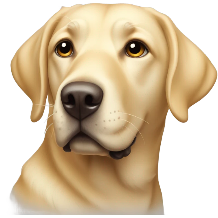 A blonde Labrador dog  emoji