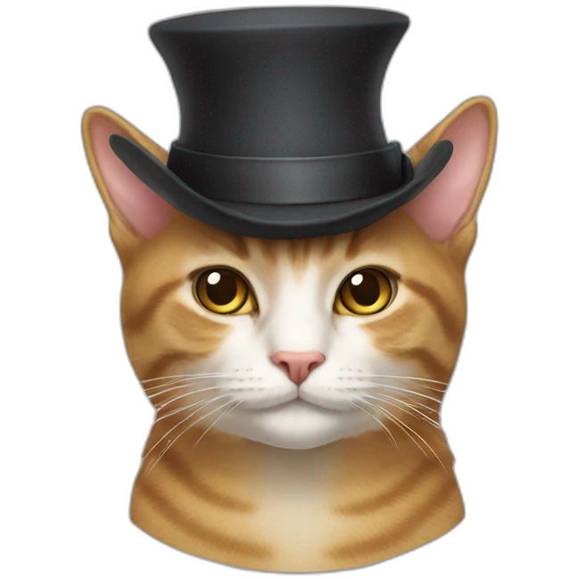 Hat cat emoji