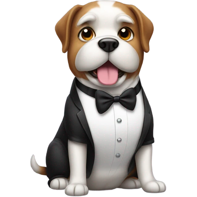 Dog in a tuxedo emoji