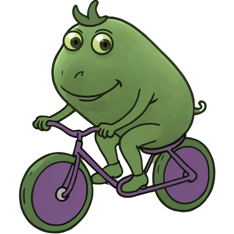 Person riding a eggplant bike emoji